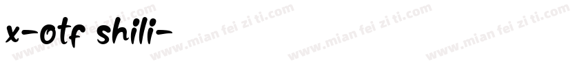 x-otf shili字体转换